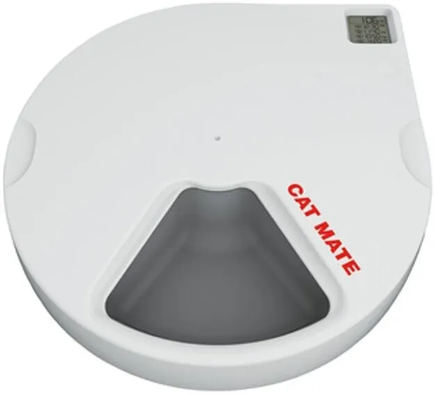 Cat Mate C500 — distributeur nourriture humide 5 compartiments avec packs réfrigérants